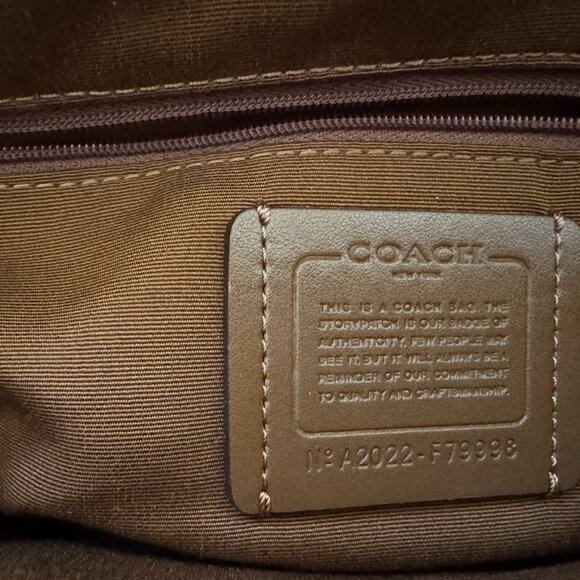 SOLD Coach Prairie Satchel in Signature Canvas Khaki F79998 - Picture 7 of 8